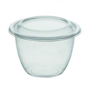 Bæger DeliGreen pot 550 ml Ø129x81 mm Rund RPET Klar 504 STK/krt