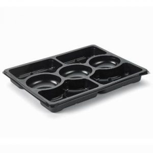 Bakke 7-rum Zen Celection 320x250x33 mm Tapas PP Sort 2 ps x 60 STK/krt