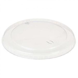 Plastlåg, Ø75mm, bionedbrydlig PLA, klar til isbæger 100 ml - 1000 stk/krt