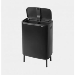 BO TOUCH BIN HI matt black 2x30l 38x59,5x75cm