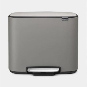 BO PEDAL BIN Mat sort 40x58,5x48,5cm 11+23L