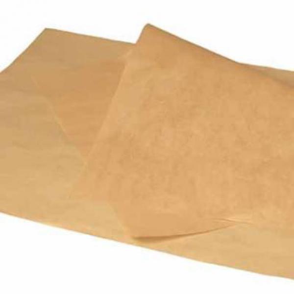 Burgerpapir, 450x600 mm, 40 gr., naturlig Greaseproof Brun FSC - 500 stk/krt