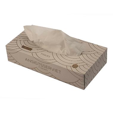 Ansigtsserviet soft 2 lag hvid 20x21 cm i pop-up æske 40 pk x 100 STK/krt - Billede 2