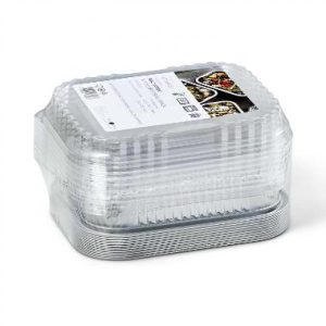 Alubakke Ready2Cook 750ml 178x136x45mm med Apet plastlåg