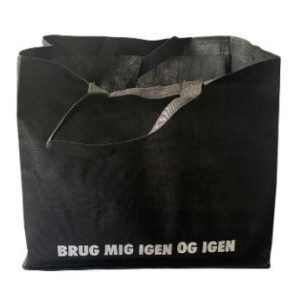 Shoppingbag 23 ltr 330x210x300 mm PP Non-woven 60 gr 100% genbrug Sort 100 stk/krt