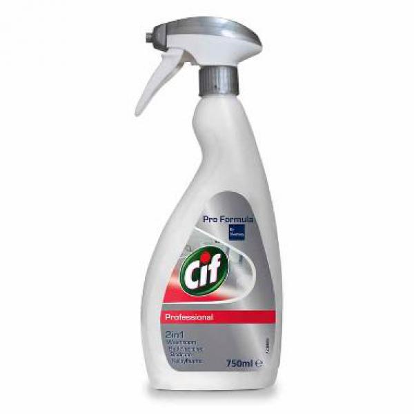 Sanitetsrengøring Cif Pro Formula Badeværelse 2i1 m Parfume Klar-til-Brug 750ml