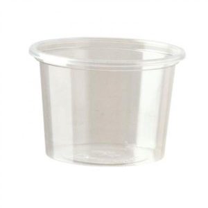 Dressingbæger 100 ml Ø70x47 mm Rundt PS Klar 30 pk x 100 STK/krt