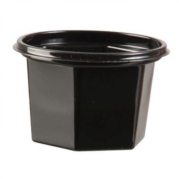 Dressingbæger Catersource 75 ml Ø68x43 mm RPET Sort 10 pk x 100 STK/krt