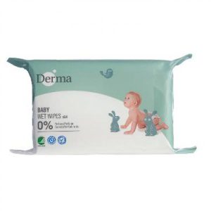 Vådserviet Derma Baby uden parfume Svanemærket Astma/Allergimærket 64 stk