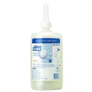 Sæbe Flydende Tork Extra Mild Premium uden Farve/Parfume S1 1 ltr 6 fl x 1 ltr/krt