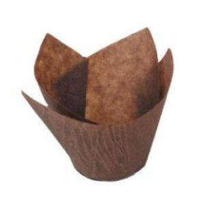 Muffinsform Tulipan Ø50x95 mm Brun 1000stk/krt