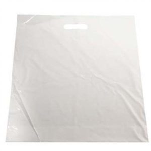 Bærepose 420x450/50 mm 40 my LDPE med 50% Genbrugsplast Hvid 500 STK/krt