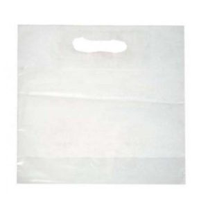 Bærepose 400x450/50 mm 45 my LDPE med 50% Genbrugsplast Hvid 500 stk /Krt