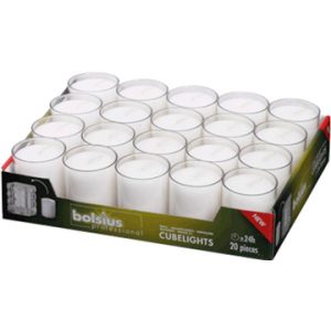 Refill, Bolsius, 6,5cm, Ø5,2cm, klar/hvid, 24 timer, paraffin, til relight oval