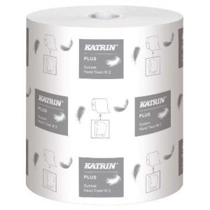 Håndklæderulle Katrin Plus Hvid System M2 2-lag 140 m 6 rl/krt