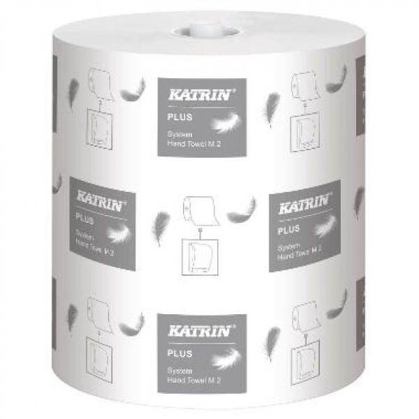 Håndklæderulle Katrin Plus Hvid System M2 2-lag 140 m 6 rl/krt