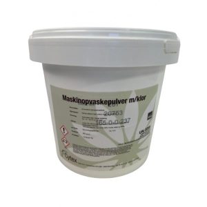 Maskinopvaskepulver m/klor 4 kg - 1 stk