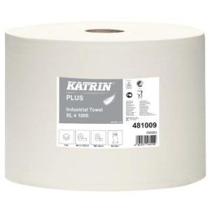Aftørrinngsrulle Katrin Plus Industrirulle 4-lag 26.5cm x 360m 1 rl/krt