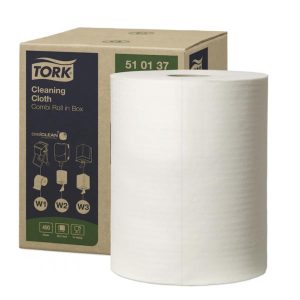 Aftørringsrulle Tork W1/W2/W3 Industri 1-lag 38x32 cm 152 m Hvid 1 rl/krt