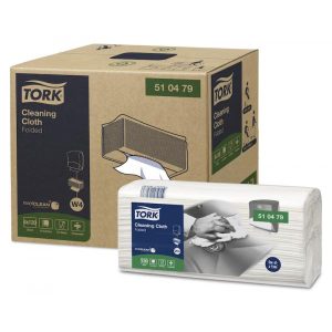 Aftørringsklud Tork W4 1-lag 428x355 mm Toppak Hvid 5 pk x 130 STK/krt