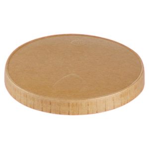 Paplåg PE 4oz 120/160ml natur Ø80mm brun ubleget 1000stk/krt