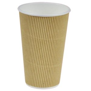 Kaffebæger Ripple wall 16oz 473ml Ø90/58x137mm brun