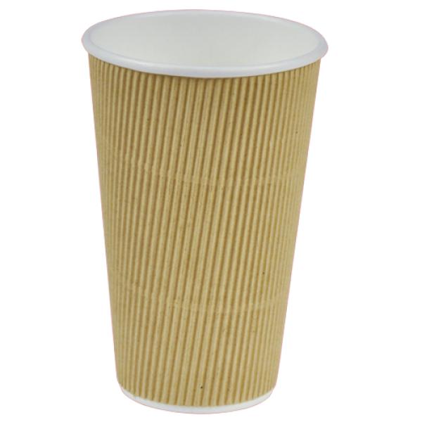 Kaffebæger Ripple wall 16oz 473ml Ø90/58x137mm brun