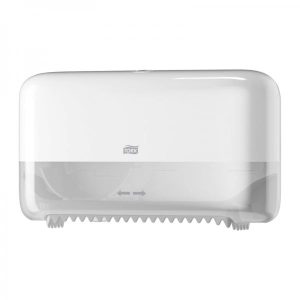 Dispenser Toiletpapir Tork T7 Mid-Size uden Hylse Hvid til 2 rl 1 STK