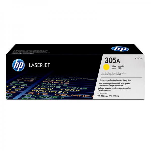 Lasertoner HP CE412A gul Laserjet Colorpro 300/400 - 1 stk