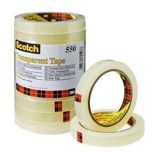 Tape Scotch kontortape 550 transparent 19mmx33m 8 Rul/pk