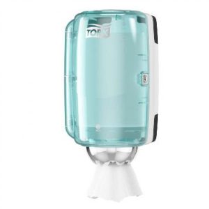 Dispenser Håndklæderulle Tork M1 Mini Plast Hvid/Turkis 1 STK