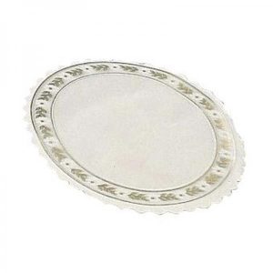 Kagepapir, hvid/guld, Ø18cm, pergamyn - 500 stk/krt