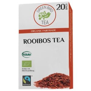 Green Bird Rooibos Te Økologisk Fairtrade Krav 8x20 Breve