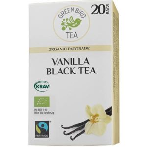 Green Bird Vanilje Sort Te Økologisk Fairtrade Krav 8x20 breve