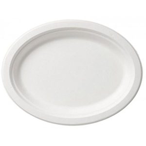 Paptallerken, Ø23cm, hvid, pap, kaolin coating 500 stk/krt
