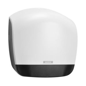Dispenser, toiletrulle, gigant, Katrin, L, hvid, til, store, jumboruller