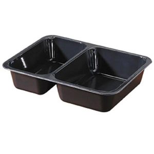 TRAY MENU CPET WH 2-COMP 225X175X43 300x1/krt