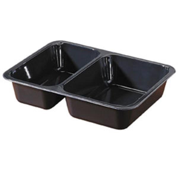 TRAY MENU CPET WH 2-COMP 225X175X43 300x1/krt