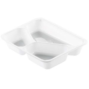 TRAY MENU CPET WH 3-COMP 225X175X43 300x1/krt