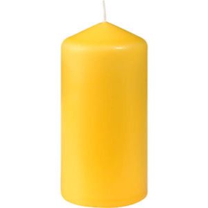 CANDLES PILLAR 100X50 YELLOW 10x6/krt
