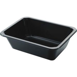 TRAY, SMALL, CPET, BK, 1-COMP, 171X127X50