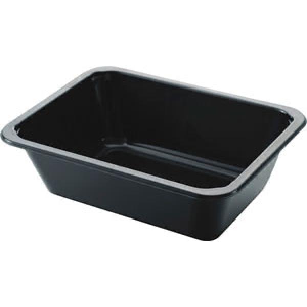 TRAY, SMALL, CPET, BK, 1-COMP, 171X127X50