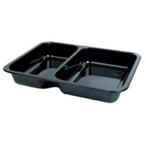 Menu-forme, 225 x 175 x 35 mm Sort 2-Rum