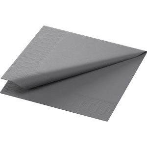 Napkins, 3-ply, 24x24 cm, granite grey