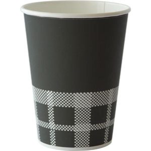 CUP PAP/PE 35 CL CAFE IZZA BLACK & WHITE 50x16/krt