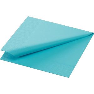 Tissue serviet 24 x 24 cm Mintblå 3-lags
