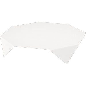 Stikdug, Dunisilk, 84x84 cm, Linnea White - 5x20 stk/krt