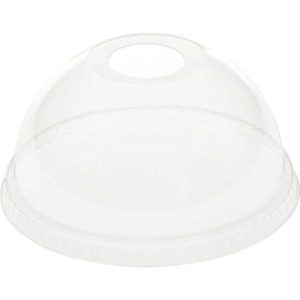Lid, dome, RPET, tr, hole, 41/47/59 cl