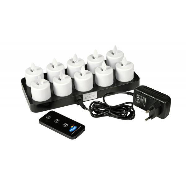 Led set bevægende flammer 38x36mm 1x1/krt