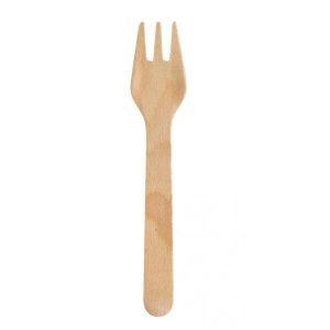 Mini Gaffel Silva 9 cm Naturlig 1000stk/krt